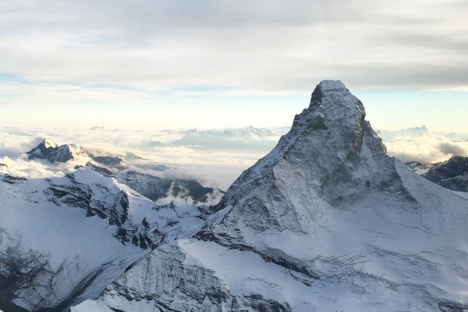 Matterhorn helicopter tour - longest scenic flight from Bern over the Swiss Alps - Sion and the Rhone Valley from above
