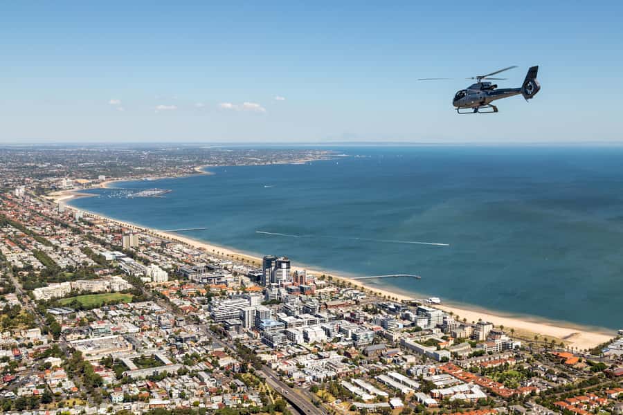 Melbourne: City and Bayside Helicopter Tour - Royal Melbourne Golf Course and the southern bayside