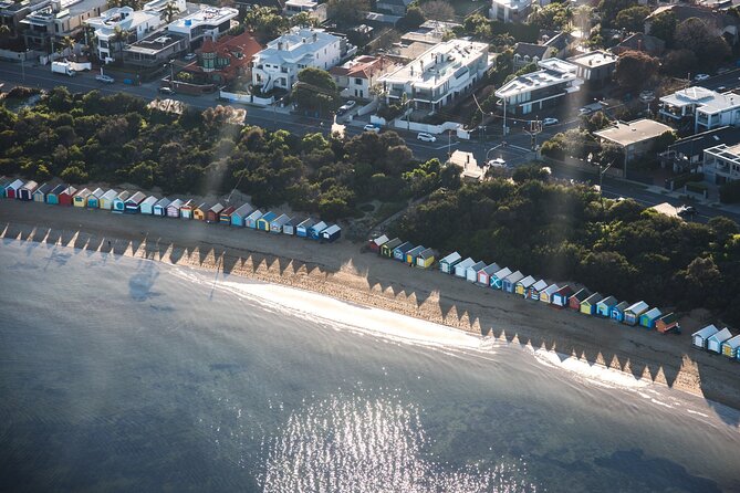 Melbourne City & Brighton Beach Boxes Helicopter Tour - Brighton Beach Boxes from the helicopter