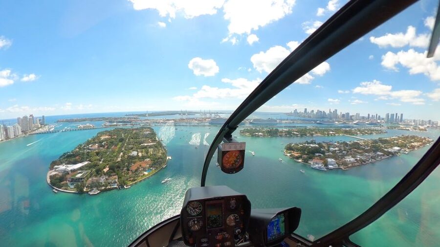 Miami: 30-Minute Helicopter Tour - Beach, Downtown & Islands - The Port of Miami and cruise ships