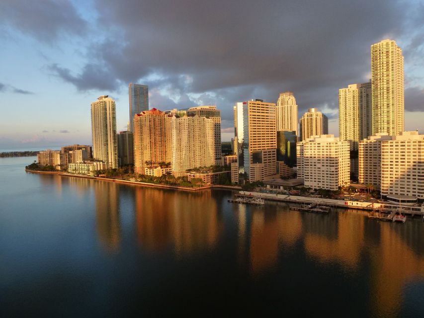 Miami: Private Sunset Helicopter Tour - Miami Port and the cruise ships below