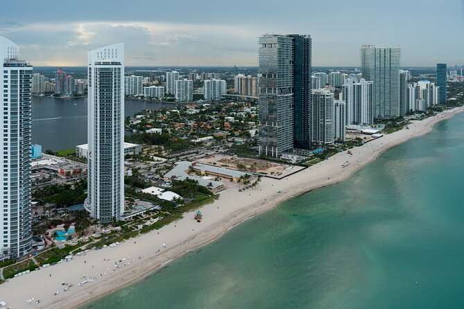 Miami Sunset Private Helicopter Flight - Port of Miami and North Bay Village from above