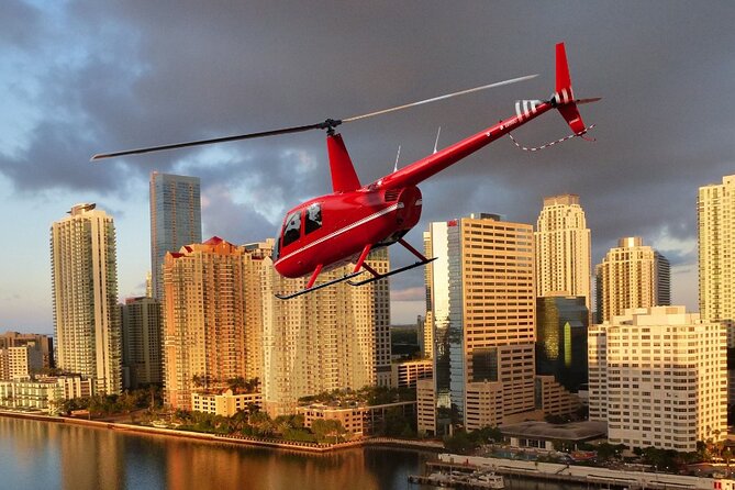 Miami Sunset Private Helicopter Tour - Fisher Island and the approach to Miami Beach