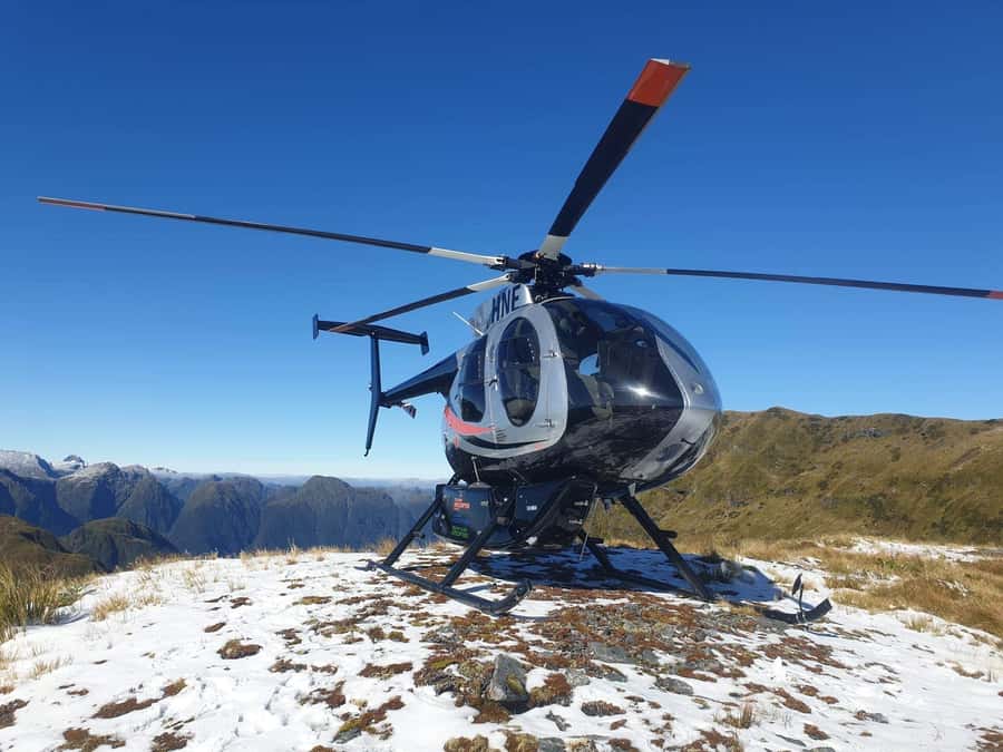 Milford Sound: Glacier and Waterfall Helicopter Experience - First views: Mitre Peak and Bowen Falls