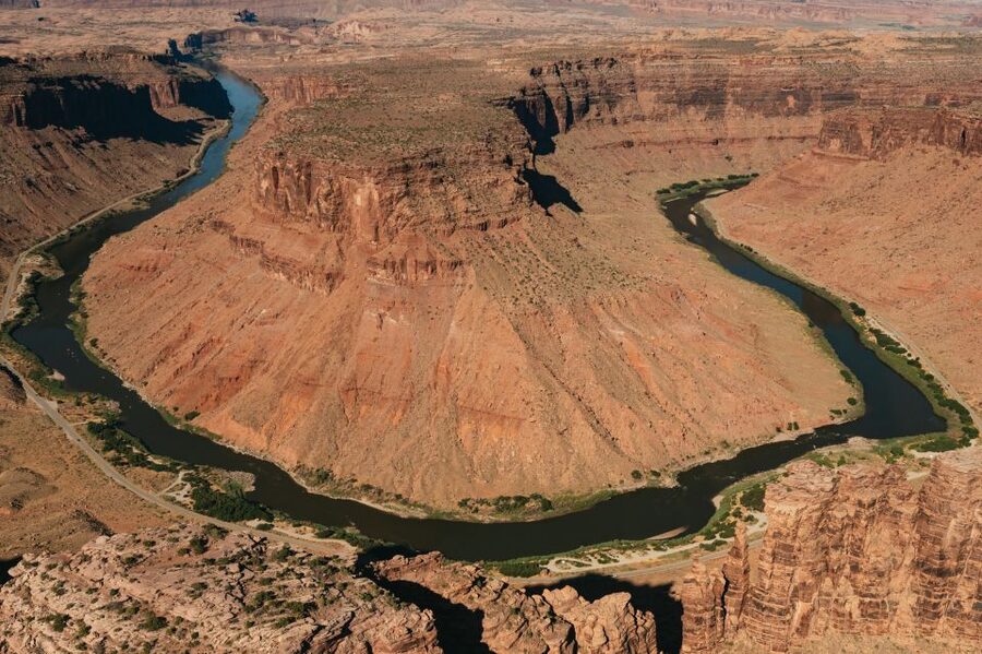 Moab: Corona Arch Canyon Run Helicopter Tour - Castle Valley and the profile of Castleton Tower