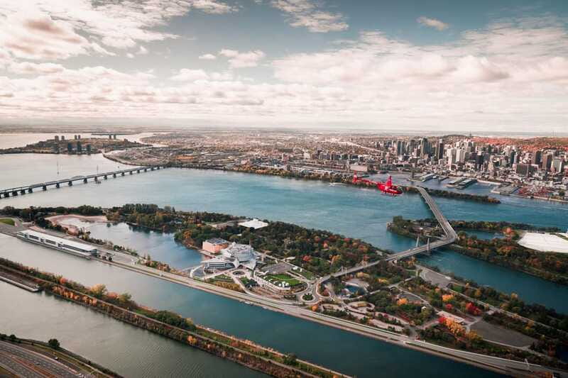 Montreal: Formula 1 Experience Helicopter Flight - La Ronde, the Biosphere, and the city sights