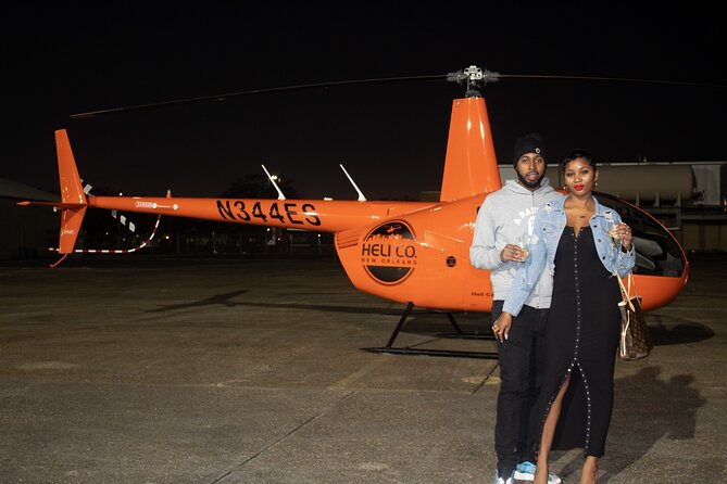 New Orleans City Lights Night Helicopter Tour - The pilot and ground team set the tone