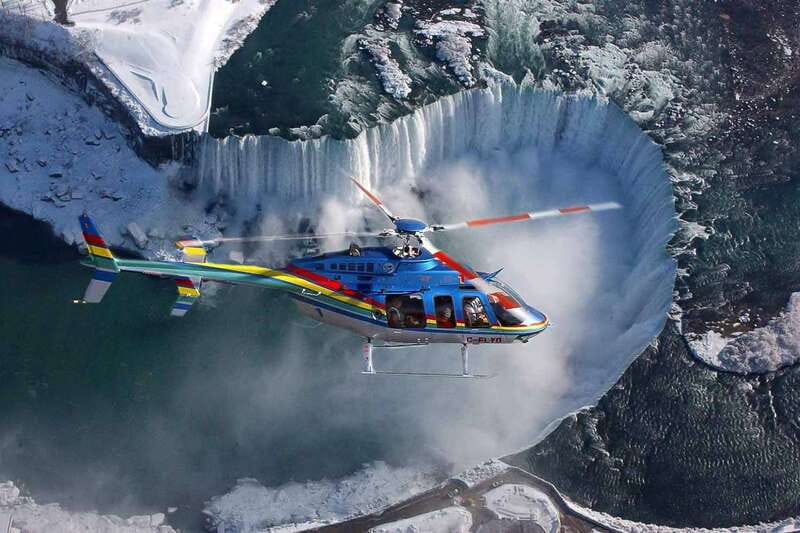 Niagara Falls, ON: Helicopter Ride with Boat & Skylon Lunch - Behind the Horseshoe Falls at Journey Behind the Falls