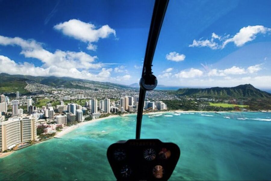 Oahu: Path to Pali 30-Minute Doors On or Off Helicopter Tour - The Nuʻuanu Pali cliffs from above