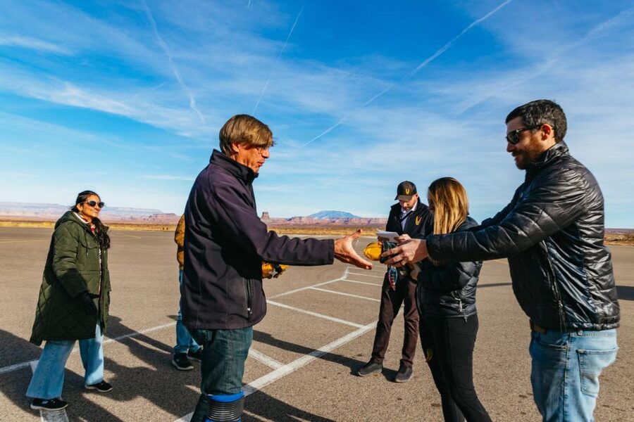Page: Horseshoe Bend Helicopter Flight & Tower Butte Landing - The Tower Butte landing and 15 minutes on top