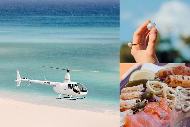 Pearls & Coast: 35-Min Heli Flight, Willie Creek Tour & Lunch - Taking off over Cable Beach at 10:30 am