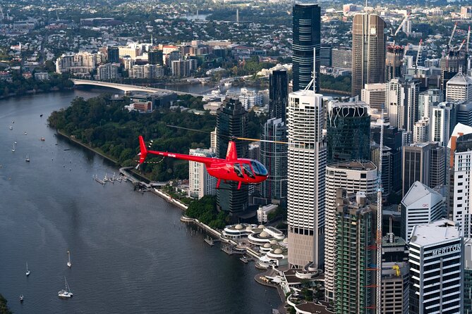 Private Helicopter Scenic Tour of Brisbane - 25min - Mt Coot-tha, the TV towers, and the final eastbound leg