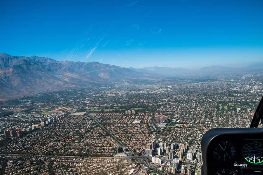 Private Helicopter Tour above Santiago with hotel transport - Costanera Tower, downtown, and Santiago’s modern side