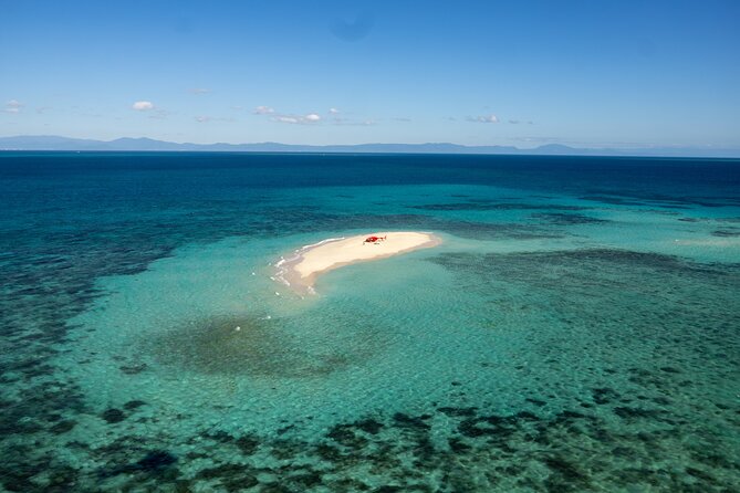 Private Helicopter Tour: Reef Island Snorkeling and Gourmet Picnic Lunch - Landing on Vlasoff Cay, with one important condition