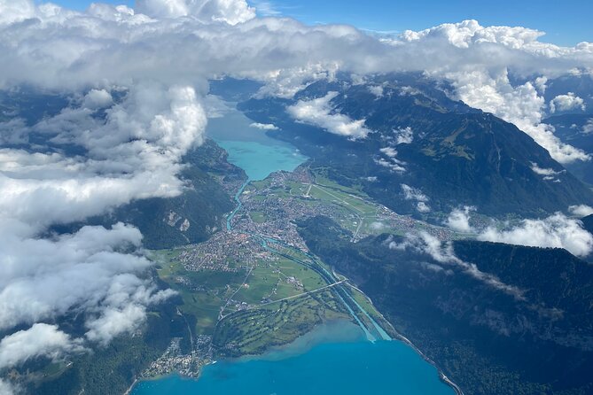 Private helicopter tour to the Swiss Alps - see the Eiger, Monch and Jungfrau - Interlaken between two blue lakes