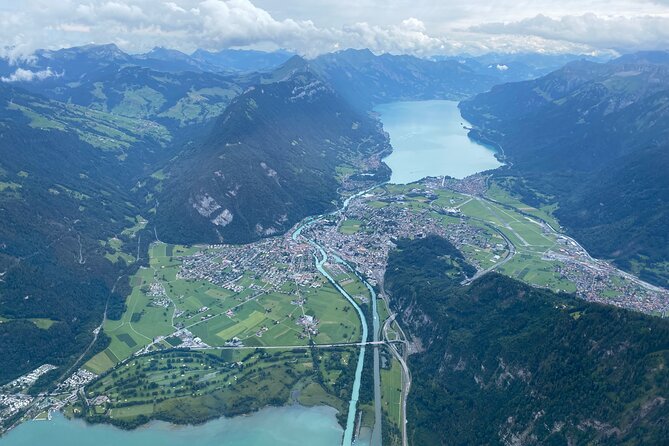 Private helicopter tour to the Swiss Alps - see the Eiger, Monch and Jungfrau - Lake Thun, glacier water, and castles from above