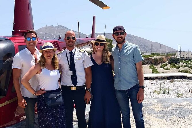 Private Helicopter Transfer from Milos to Santorini - Leaving Milos from Adamantas airport