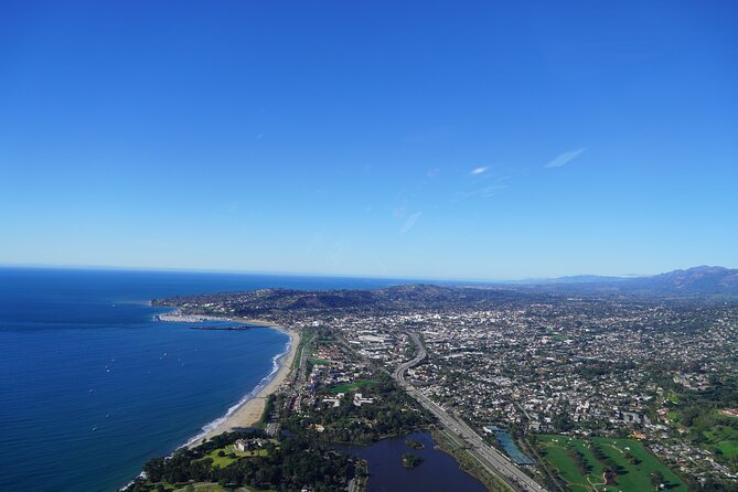 Private Mountain and City Helicopter Flight Santa Barbara - Downtown Santa Barbara From Above