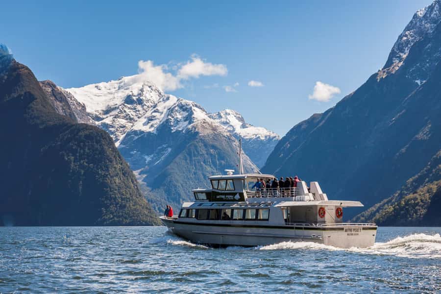 Queenstown: Milford Sound Cruise with Helicopter Transfer - Milford Sound at water level