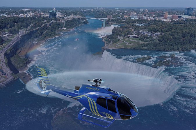Rainbow Air Helicopter Tours over Niagara Falls 2025 - Crossing into Canada for the full view