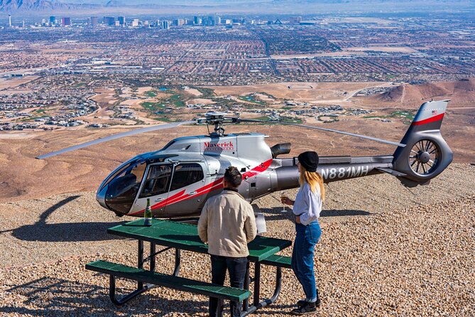 Red Rock Canyon Helicopter Tour with Landing and Champagne Toast - A private vista 2,900 feet above the city