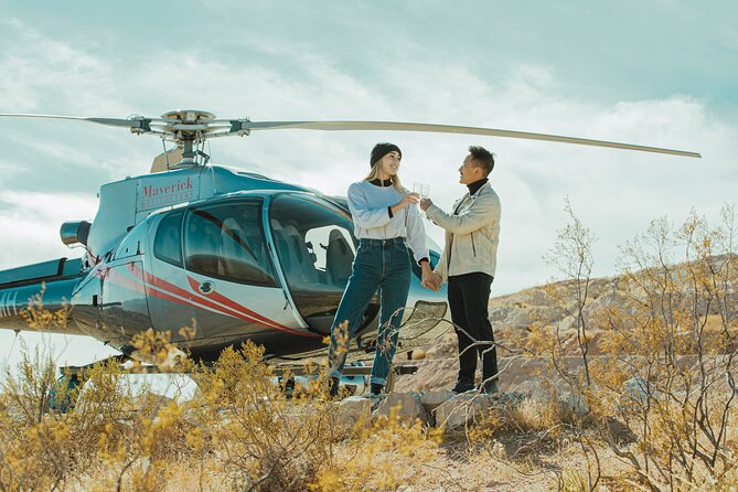 Red Rock Canyon Helicopter Tour with Landing and Champagne Toast - Price, group size, and what you get