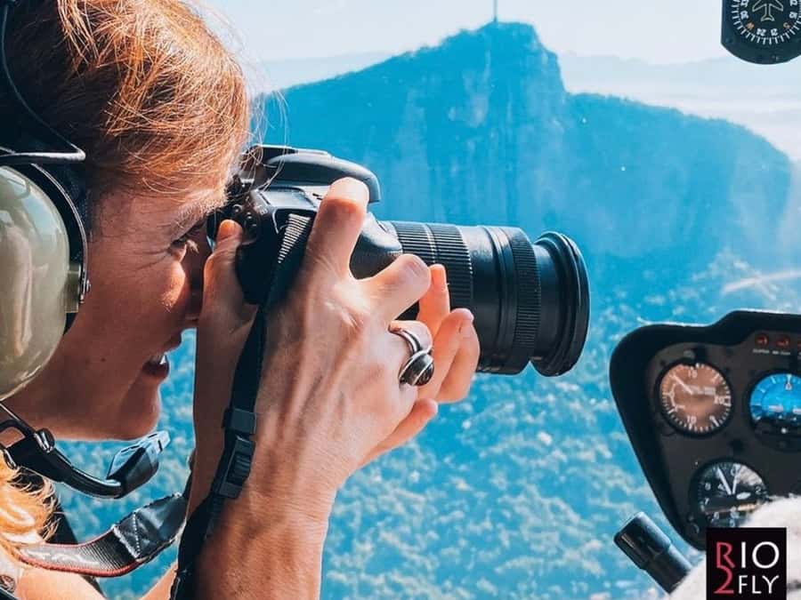 Rio De Janeiro Helicopter Flight Tour - The first view of Christ the Redeemer