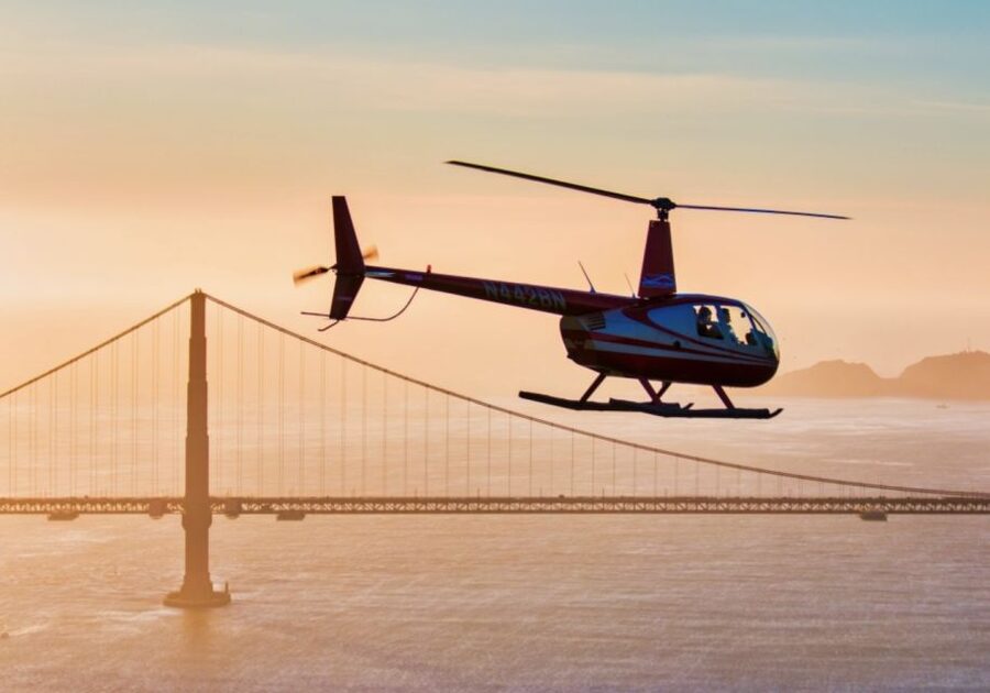 San Francisco: Golden Gate Helicopter Adventure - Taking off from Sausalito beside Richardson Bay