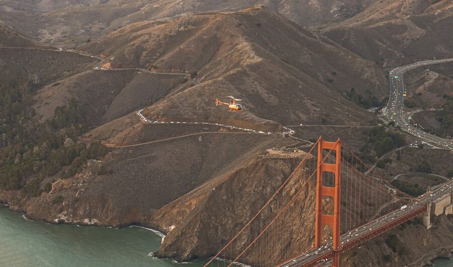 San Francisco: Golden Gate Helicopter Adventure - Ocean Beach and Golden Gate Park from above