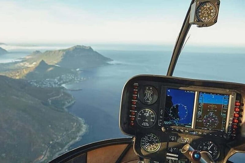 Santorini: 30 Minute Private Helicopter Flight - Red Beach and Black Beach from above