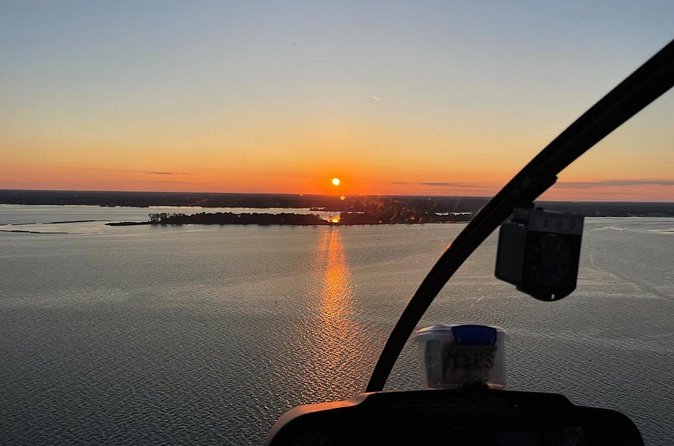 Sunset Helicopter Experience in Downtown Detroit - Detroit’s stadiums from above