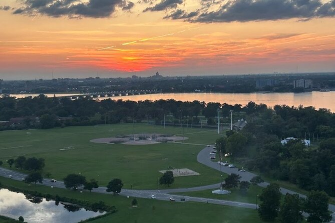 Sunset Helicopter Experience in Downtown Detroit - The GM RenCen and a broad view of downtown