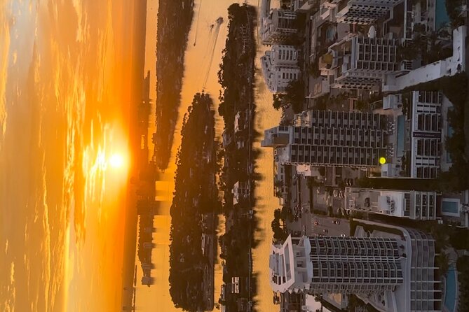 Sunset Helicopter Tour-Miami Iconic Coast and City Views - Crossing Haulover sandbar toward Port Miami