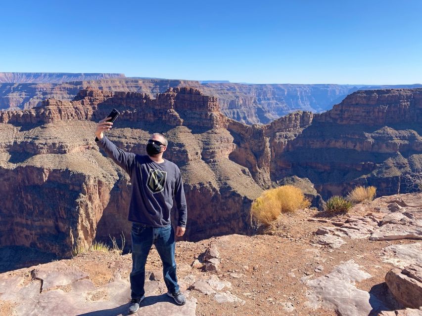 Vegas: VIP West Rim Helicopter Tour + Skywalk Option - Guano Point: broad views and very little protection