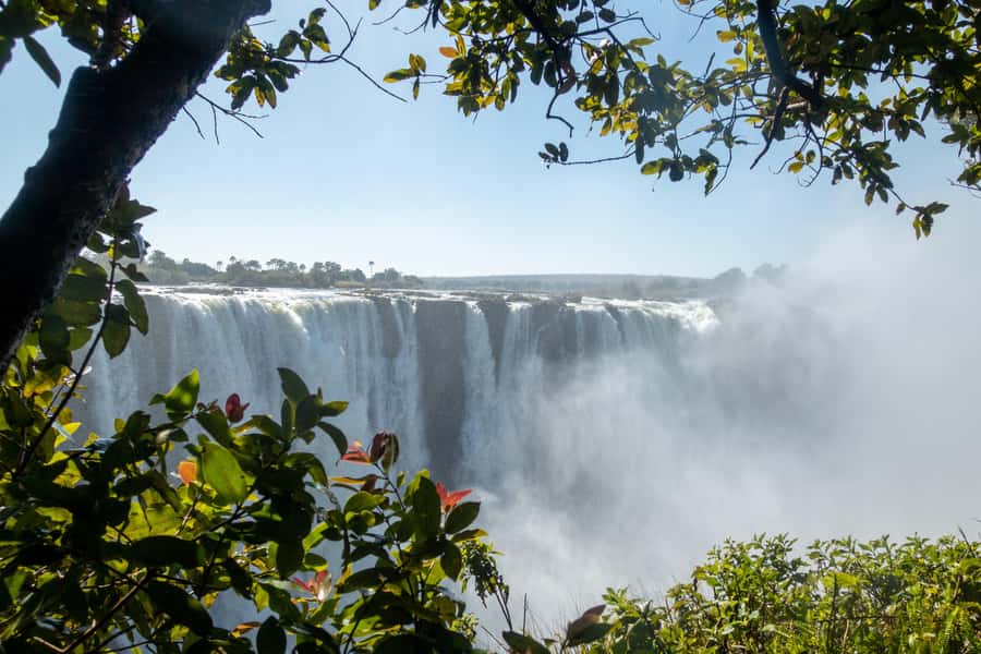Victoria Falls Helicopter Tour - Knife Edge Bridge and the spray zone