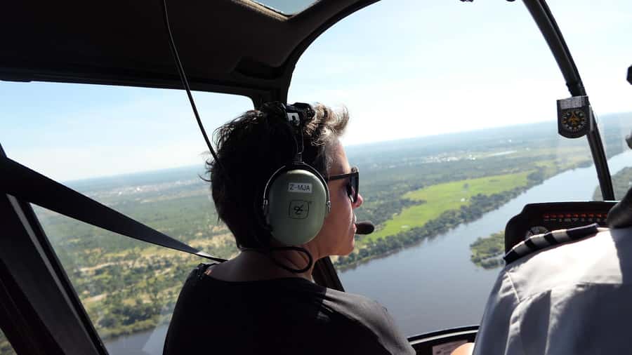 Victoria Falls: Helicopter Tour with Hotel Pickup - The upper Zambezi and the approach to the falls