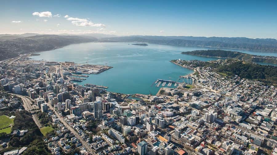Wellington Helicopters Scenic Harbour Flight - Taking off above Wellington Harbour