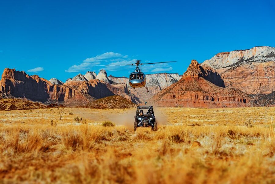 Zion National Park, Canaan Cliffs: Extended Helicopter Tour - The first views of Zion’s red rock